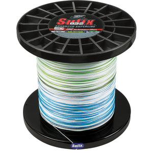 Sufix 832 Advanced Superline Bulk Metered 3000yds, 130lb, White - Neon Lime - Blue