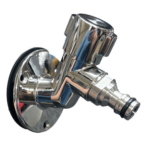 Flushmaster Quarter Turn Quick Connect Water Spigot - 45-Degree