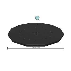 Bestway Flowclear 12 Foot Round Pool Cover w/ Drain Holes for Above Ground Pools