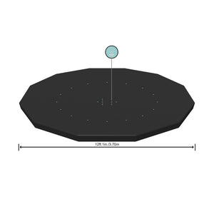 Bestway Flowclear 12 Foot Round Pool Cover w/ Drain Holes for Above Ground Pools