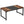 Executive Office Desk, Large Computer Workstation With Thick Frame - Brown / Black