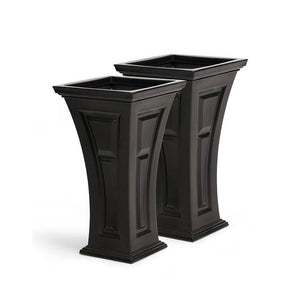YIMBY Heritage Self Watering Tall Outdoor Garden Patio Planter Pot, (4 Pack) - TRAPSKI