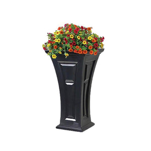YIMBY Heritage Self Watering Tall Outdoor Garden Patio Planter Pot, (4 Pack) - TRAPSKI