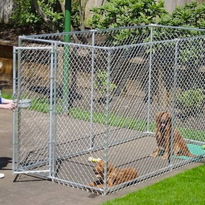 Lucky Dog 10 x 5 x 6" Heavy Duty Outdoor Chain Link Dog House Kennel (2 Pack)