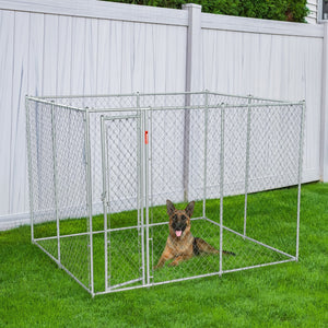 Lucky Dog 10 x 5 x 6" Heavy Duty Outdoor Chain Link Dog House Kennel (2 Pack)