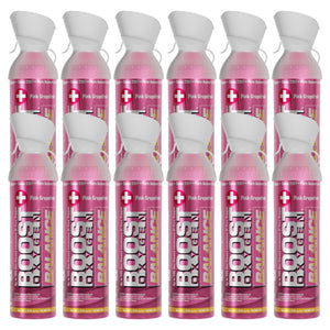 Boost Oxygen Natural Portable 10 Liter Oxygen Canister, Grapefruit (12 Pack)