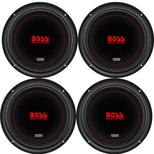Boss Chaos Exxtreme 10" 1000W Dual Voice Coil 4 Ohm Car Audio Subwoofer (4 Pack) - TRAPSKI