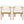 Outdoor Dining Chair Set of 2 with Curved Acacia Wood Arms