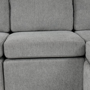 Convertible U-Shaped Sectional Sofa With Pull-Out Bed