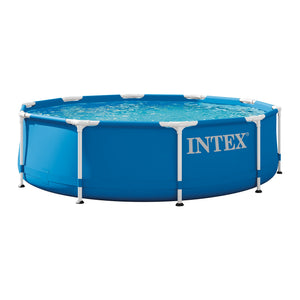 Intex 10 Foot x 30 Inch Above Ground Round Swimming Pool, (Pump Not Included)