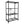 Origami R5-06W Black 4-Wheeled and 4-Shelf Folding Steel Wire Shelving Storage