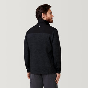 Men's Sueded Spacedye 1/2 Zip Colorblock Mock Neck Shirt