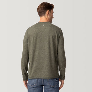 Men's FreeCycle® Sueded Spacedye Long Sleeve Crew Neck