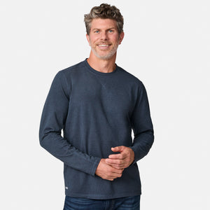 Men's FreeCycle® Sueded Melange Long Sleeve Crew Neck