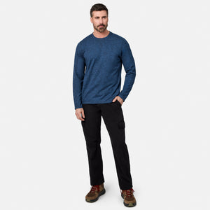 Men's FreeCycle® Sueded Spacedye Long Sleeve Crew Neck
