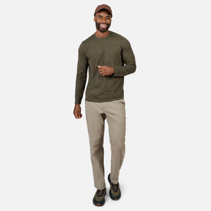 Men's FreeCycle® Sueded Spacedye Long Sleeve Crew Neck