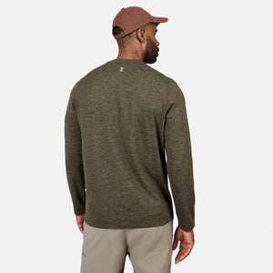 Men's FreeCycle® Sueded Spacedye Long Sleeve Crew Neck