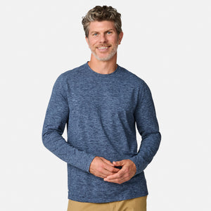 Men's FreeCycle® Sueded Spacedye Long Sleeve Crew Neck