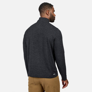 Men's Sueded Spacedye Quarter Zip Long Sleeve Shirt