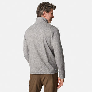 Men's Sueded Spacedye Quarter Zip Long Sleeve Shirt