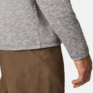 Men's Sueded Spacedye Quarter Zip Long Sleeve Shirt