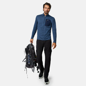 Men's Sueded Spacedye Quarter Zip Long Sleeve Shirt
