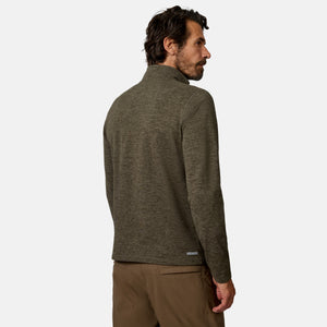 Men's Sueded Spacedye Quarter Zip Long Sleeve Shirt