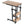 C-Shape Mobile Snack End Table with Storage Shelves