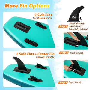 11 Feet Inflatable Stand Up Paddle Board with Kayak Seat for Adults-L