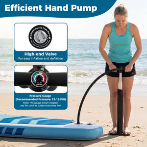 11' Wide Inflatable Stand Up Paddle Board with Backpack for All Skill Levels