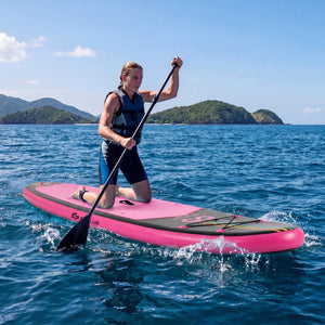 11' Wide Inflatable Stand Up Paddle Board with Backpack for All Skill Levels