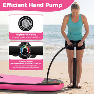 11' Wide Inflatable Stand Up Paddle Board with Backpack for All Skill Levels
