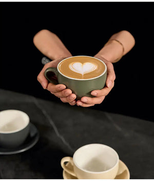 Best Latte Art Cup for Home Baristas - Sawada Style Wide-Mouth Ceramic 300ml Under $11