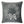 Gray Velvet Holiday Throw Pillow with Snowflake Wreath Embroidery