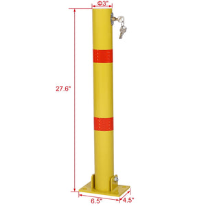 Parking Bollard Pole Barrier With Lock for Car Parking Protection