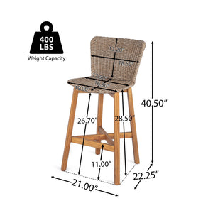 Lymington Outdoor Bar Stool Set of 2