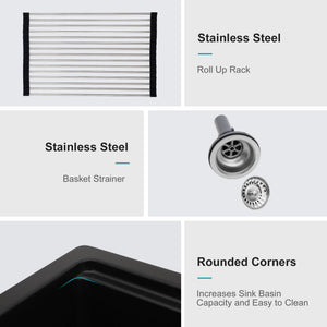 Granite Composite Quartz Kitchen Sink With Workstation Features And Drop In Design