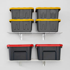 12" x 36" Wall Shelves (Two Pack with Hooks) - TRAPSKI