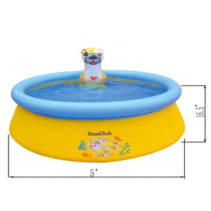 JLeisure 5' x 16.5" Sea Otter Inflatable Outdoor Above Ground Kid Swimming Pool