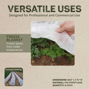 DeWitt Ultimate650 50 x 6 Feet Plant Frost Cloth Cold Freeze Blanket (8 Pack)