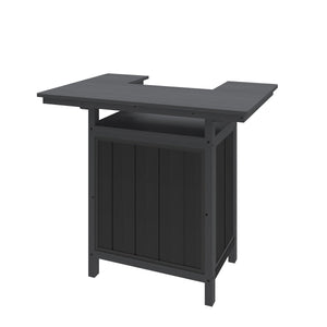Outdoor Bar Patio Kitchen Island with HDPE & Aluminum Frame