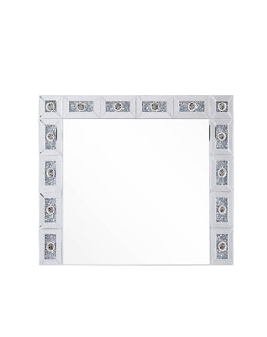Noralie Mirrored & Faux Diamonds Accent Mirror