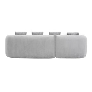 Modular L-Shape Sectional Sofa With Curved Chaise