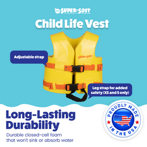 TRC Recreation Super Soft Child Life Jacket Swim Safety Vest, X Small, Yellow