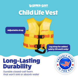 TRC Recreation Super Soft Child Life Jacket Swim Safety Vest, Small, Yellow