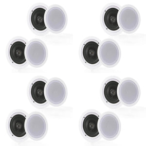 Pyle Audio PDIC1651RD 5.25 Inch 2 Way 150W Home Ceiling Wall Speakers (4 Pairs)