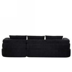 106" L-Shape Sectional Sofas (Black)