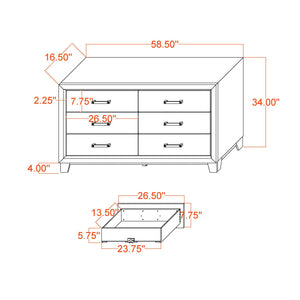 Soluto - Dresser - Gray / Black