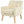 Mid-Century Modern Armchair - Tufted Fabric Accent Chair with Solid Wood Legs