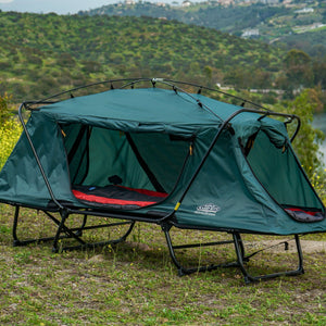 Kamp-Rite Oversized Quick Setup 1 Person Cot, Lounge Chair, & Tent w/Domed Top